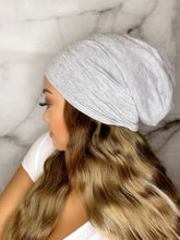 Load image into Gallery viewer, Grey Satin Lined Beanie
