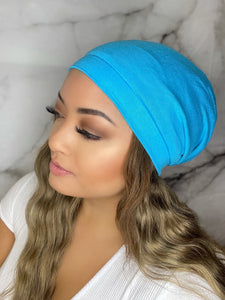 Sky Blue Satin Lined Beanie