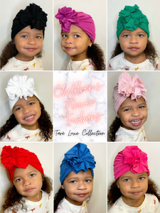 Children's Pink Flower Turban