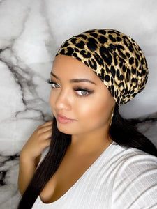 Beanie Bonnets - Leopard Satin Lined Beanie