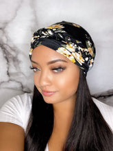 Load image into Gallery viewer, Headwraps - Black Daffodil Headwrap
