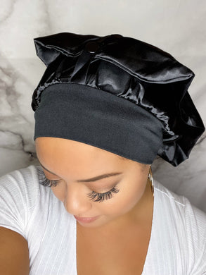 Long Snap Bonnets - Black Long Snap Bonnet