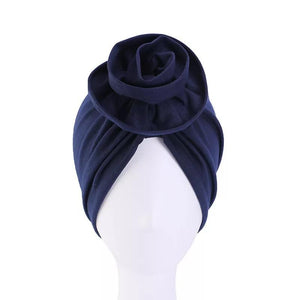 Turbans - Navy Flower Turban